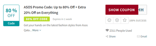 ASOS Show Coupon