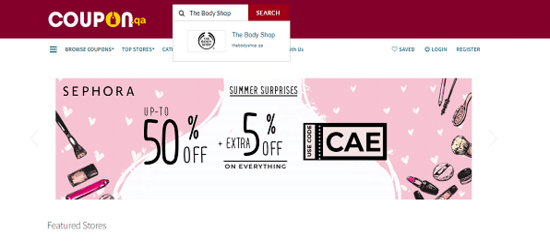 Search The Body Shop Coupon