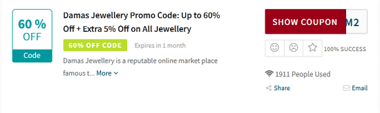 Promo Damas Jewellery Code