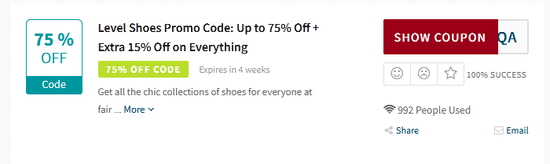 Show Level Shoes Promo Code