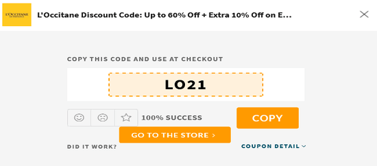 Copy L'occitane Code