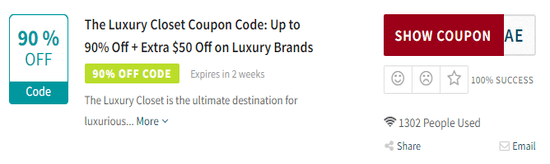 Luxury Closet Promo Code