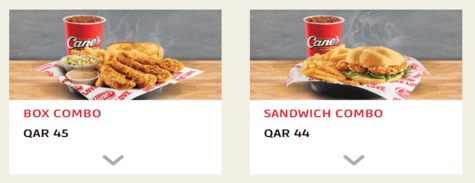 Raising Cane’s Combos