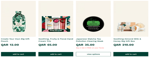 The Body Shop Gift items